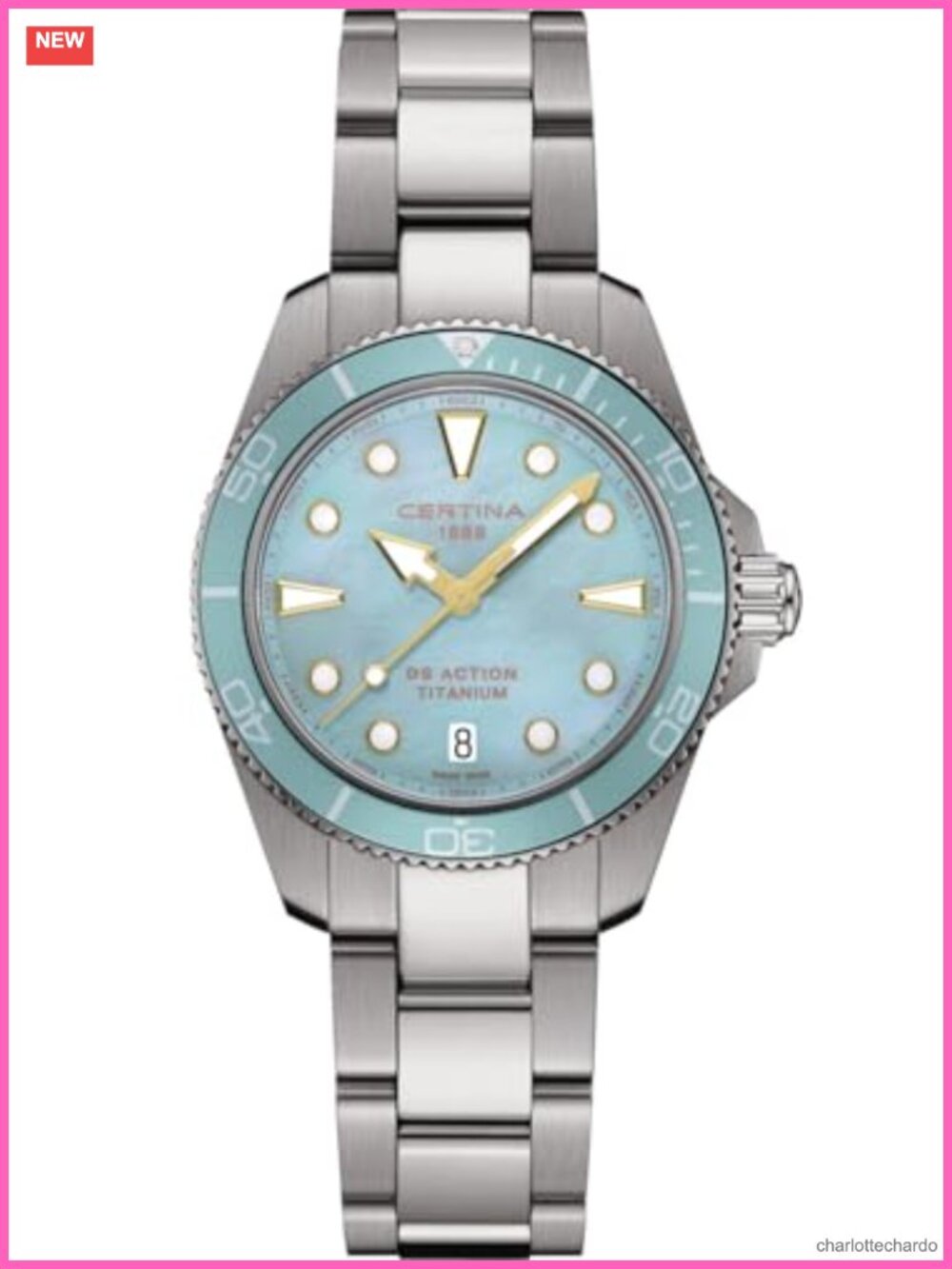 Certina DS Action Lady Quartz Watch, Steel Bracelet, Water Resistant 300m